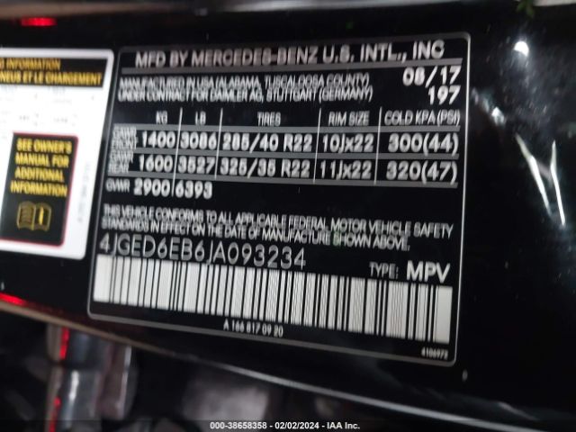 4JGED6EB6JA093234 Mercedes-Benz Amg Gle 43 Coupe 4matic
