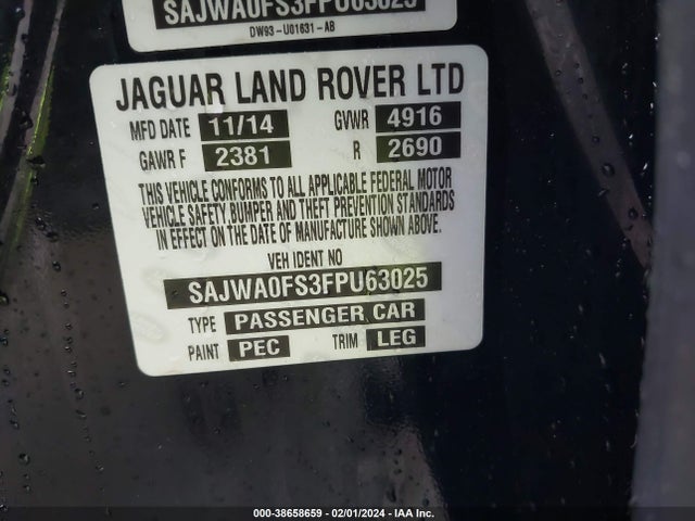 2015 JAGUAR XF SAJWA0FS3FPU63025 Photo 8