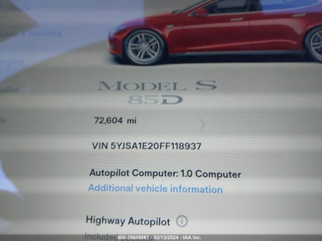 5YJSA1E20FF118937 Tesla Model S 70d/85d/p85d