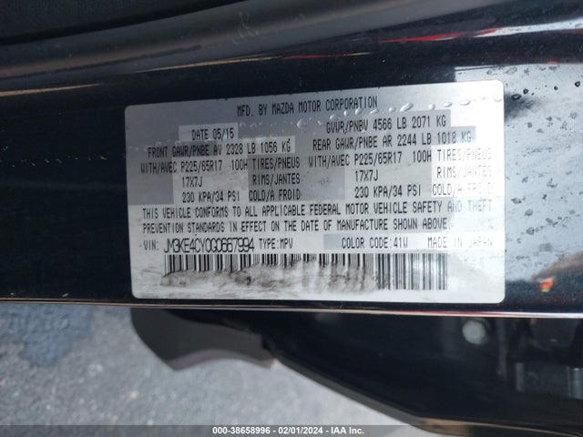 Mazda Cx-5 Touring 2016 JM3KE4CY0G0667994 Image 9