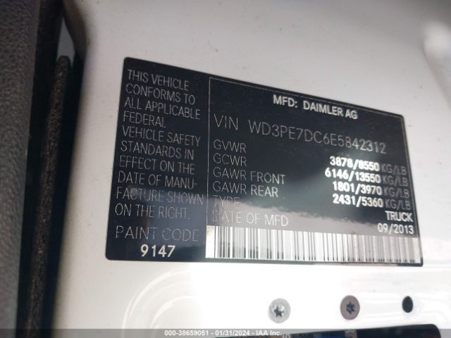 WD3PE7DC6E5842312 Mercedes-Benz Sprinter 2500 Normal Roof