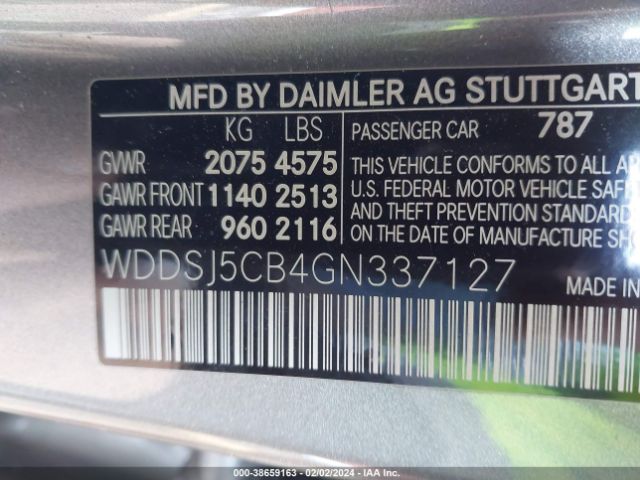 WDDSJ5CB4GN337127 Mercedes-Benz Amg Cla 45 4matic