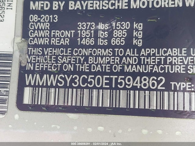 2014 MINI ROADSTER WMWSY3C50ET594862 Photo 8