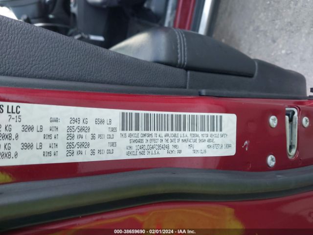 1C4RDJDG4FC954248 Dodge DURANGO LIMITED