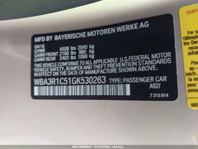 WBA3R1C51GK530263 BMW 435i