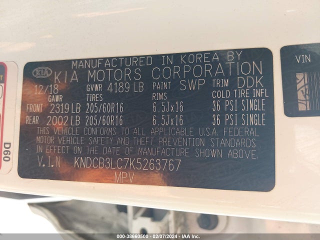 KIA NIRO LX 2019 KNDCB3LC7K5263767 Image 9
