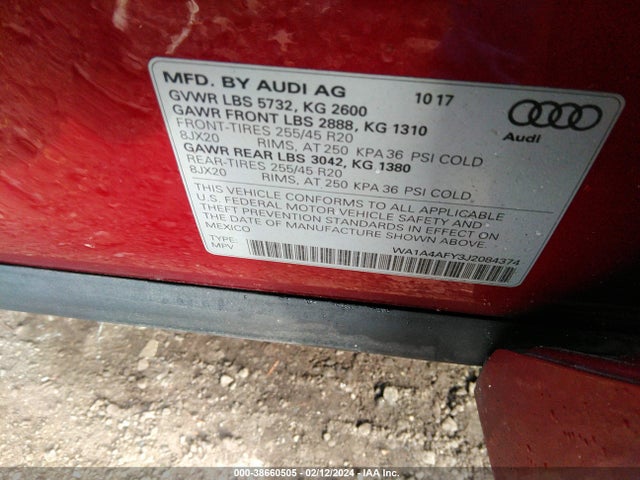WA1A4AFY3J2084374 Audi Sq5 3.0t Premium Plus