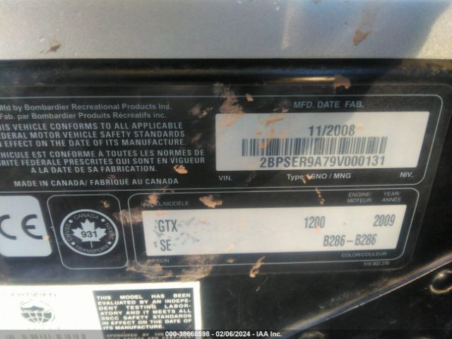 2009 SKI DOO GTX LIMITED SNOW MOBILE ATV 2BPSER9A79V000131 Photo 8
