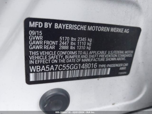WBA5A7C55GG148016 BMW 528i Xdrive