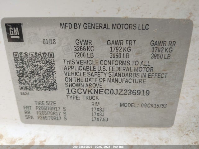 Chevrolet Silverado 1500 Ls 2018 1GCVKNEC0JZ236919 Image 9