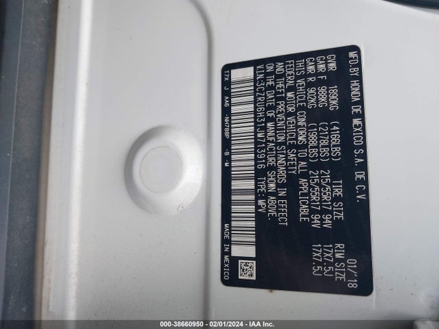 Honda HR-V LX 2018 3CZRU6H31JM713916 Image 9
