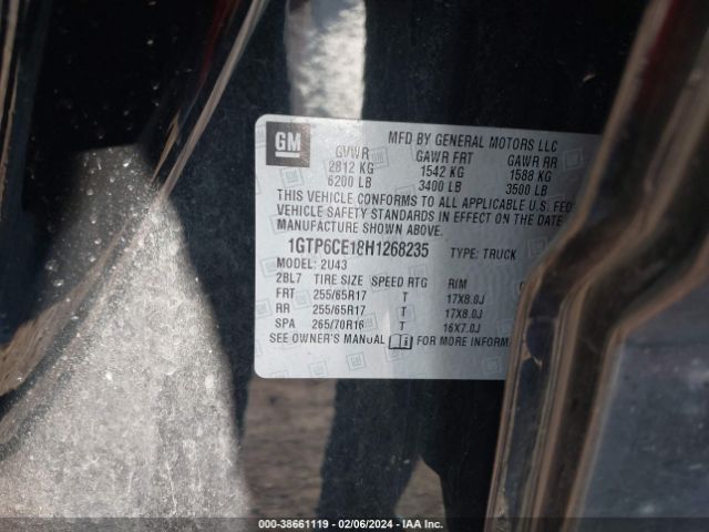 1GTP6CE18H1268235 GMC CANYON SLE