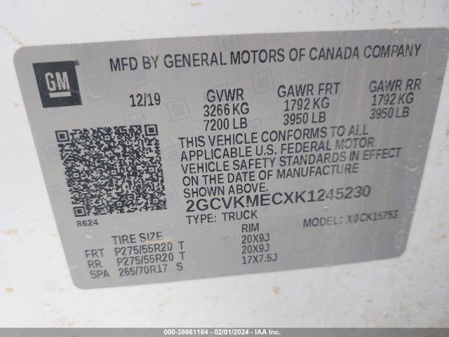 Chevrolet Silverado 1500 Ld Custom 2019 2GCVKMECXK1245230 Image 9