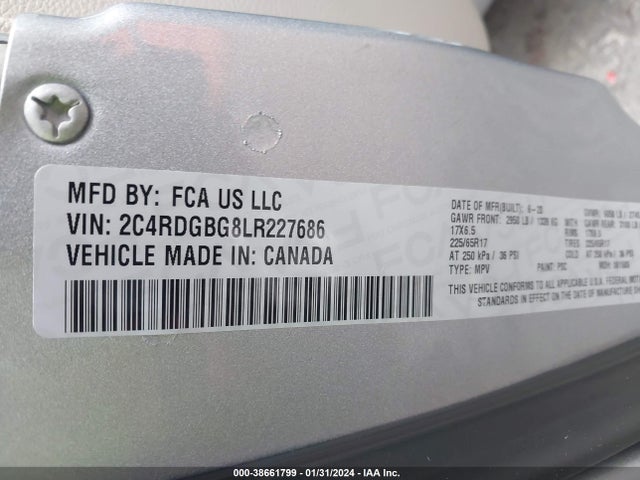Dodge Grand Caravan Se 2020 2C4RDGBG8LR227686 Image 9