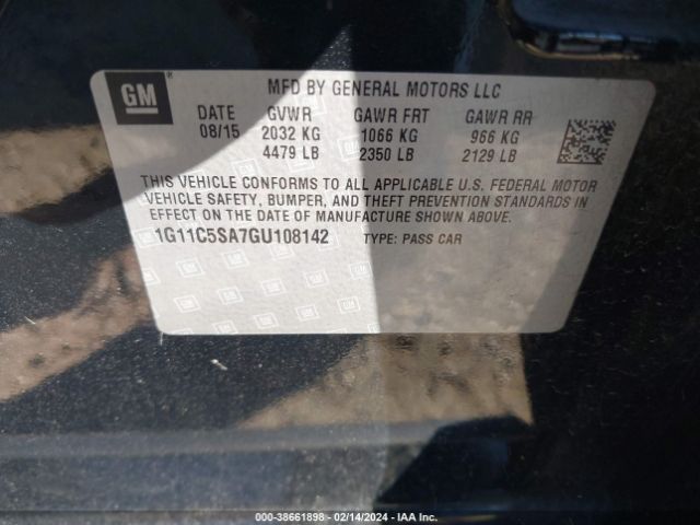 1G11C5SA7GU108142 Chevrolet Malibu Limited Lt