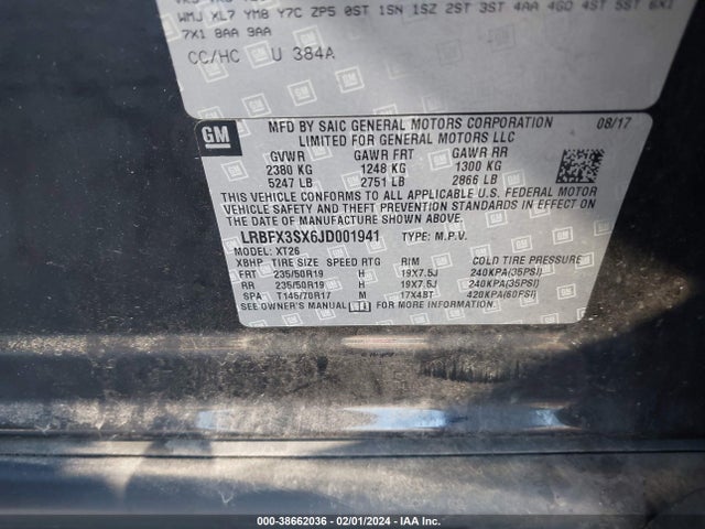 Buick Envision Premium I 2018 LRBFX3SX6JD001941 Image 9