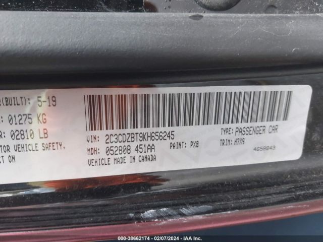 2019 DODGE CHALLENGER 2C3CDZBT9KH656245 Photo 8