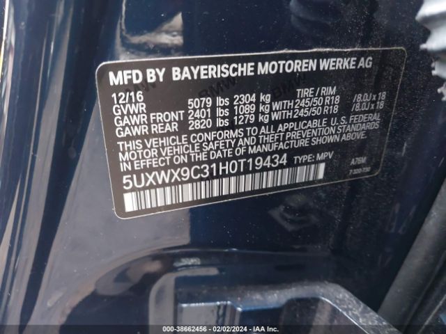 5UXWX9C31H0T19434 BMW X3 Xdrive28i