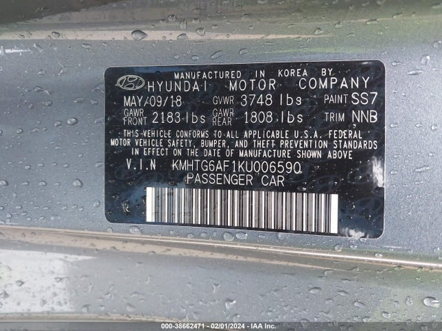 Hyundai Veloster 2.0 2019 KMHTG6AF1KU006590 Image 9