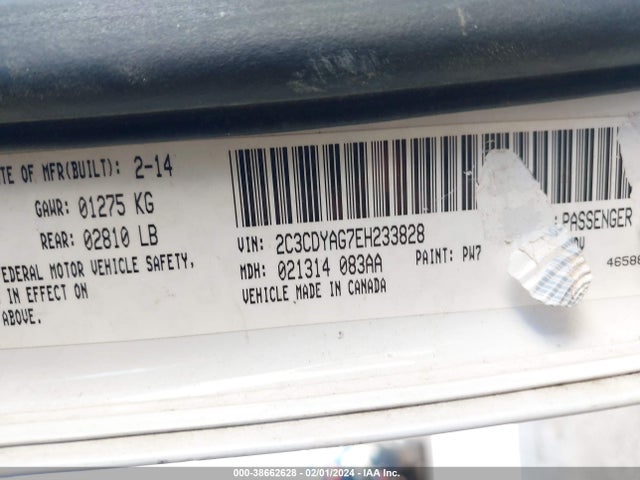 Dodge Challenger Sxt 2014 2C3CDYAG7EH233828 Image 9