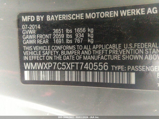 2015 MINI HARDTOP WMWXP7C5XFT740556 Photo 8