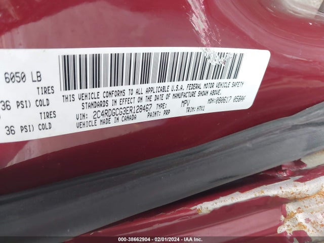 Dodge Grand Caravan Sxt 2014 2C4RDGCG3ER128467 Image 9