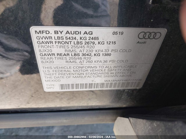 WA1BNAFY4K2117238 Audi Q5 45 Premium