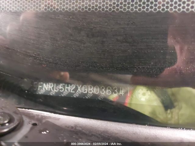 5FNRL5H2XGB036341 Honda ODYSSEY LX