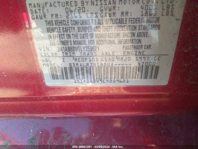 Nissan Sentra Sr Xtronic Cvt 2020 3N1AB8DV9LY259621 Image 9