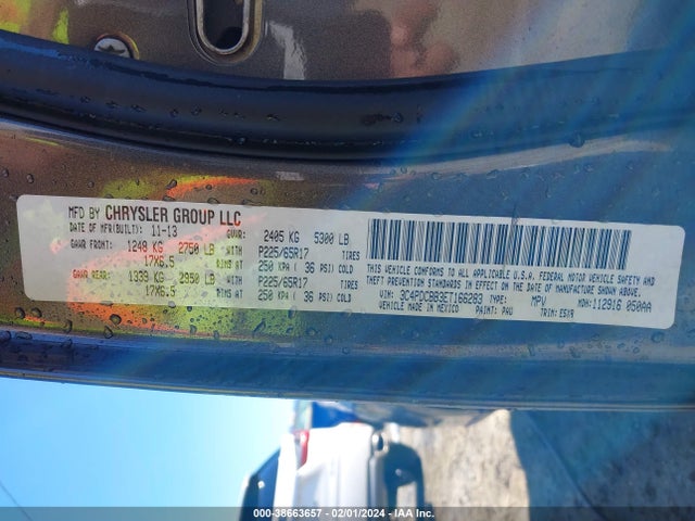 Dodge Journey Sxt 2014 3C4PDCBB3ET166283 Image 9