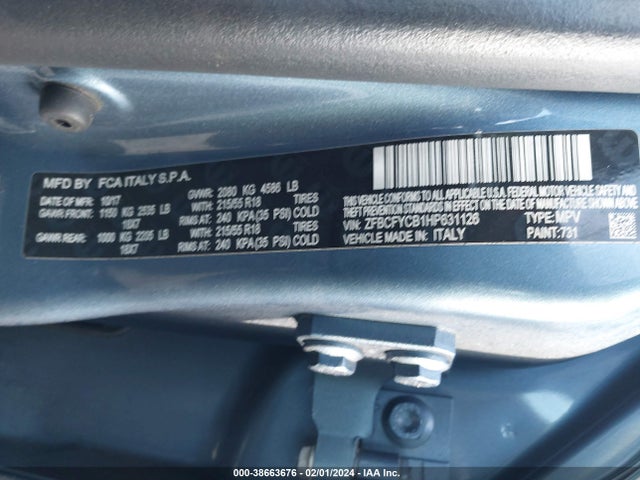 Fiat 500x Urbana Awd 2017 ZFBCFYCB1HP631126 Image 9