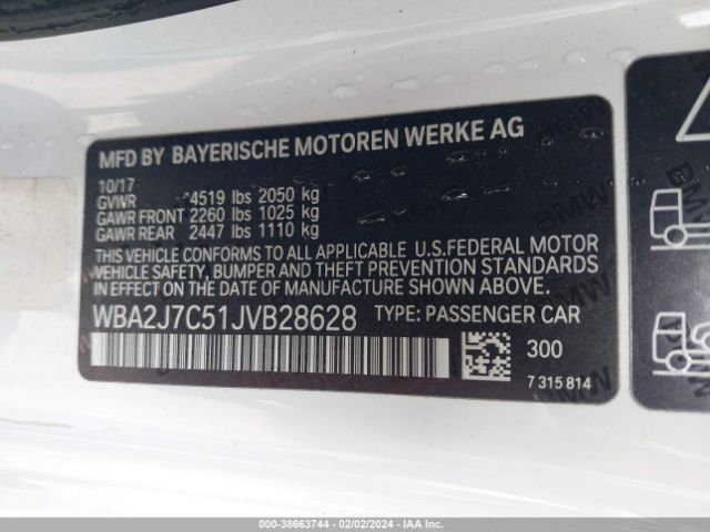 WBA2J7C51JVB28628 BMW M240i Xdrive