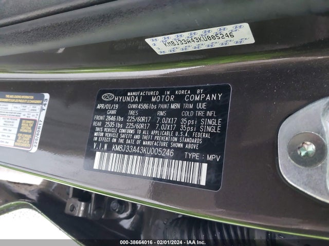 Hyundai Tucson Value 2019 KM8J33A43KU005246 Image 9