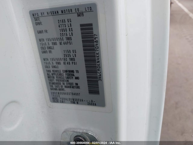 Nissan Nv200 S 2019 3N6CM0KN4KK704897 Image 9