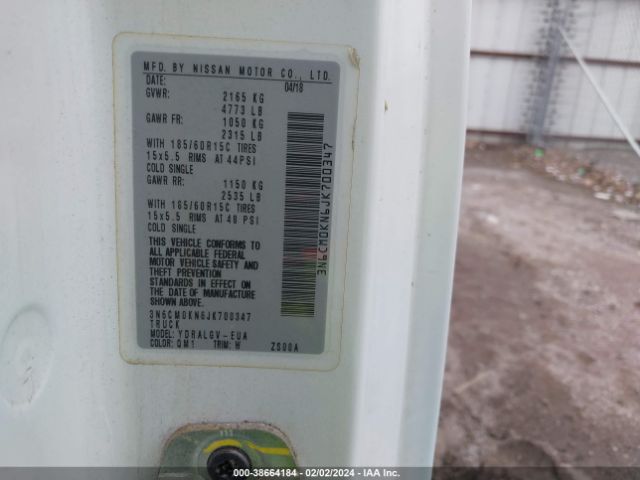 3N6CM0KN6JK700347 Nissan NV200 SV