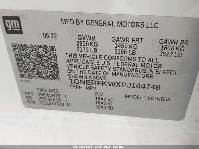 Chevrolet Traverse Fwd Ls 2023 1GNERFKWXPJ104748 Image 9
