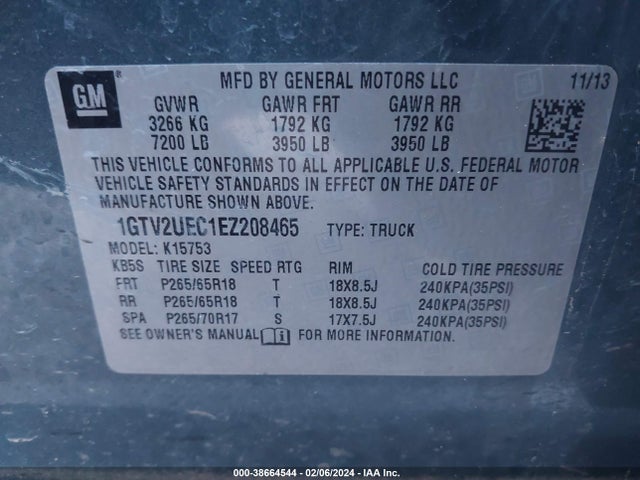 GMC Sierra 1500 Sle 2014 1GTV2UEC1EZ208465 Image 9