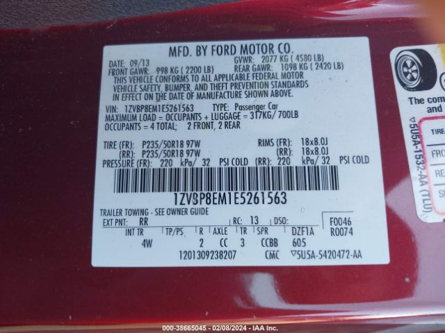 1ZVBP8EM1E5261563 Ford Mustang V6 Premium