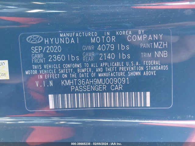 Hyundai VELOSTER N 2021 KMHT36AH9MU009091 Image 9
