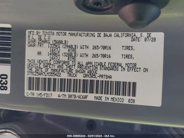 Toyota Tacoma Trd Off-road 2020 3TMCZ5AN7LM355422 Image 9