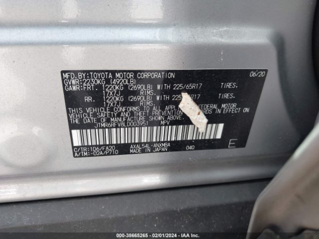 Toyota Rav4 Xle Hybrid 2020 JTMR6RFV8LD003951 Image 9
