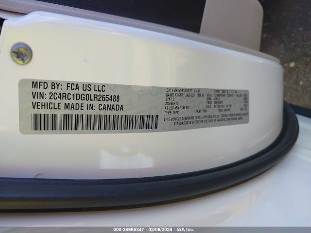 2C4RC1DG0LR265488 Chrysler Voyager Lxi