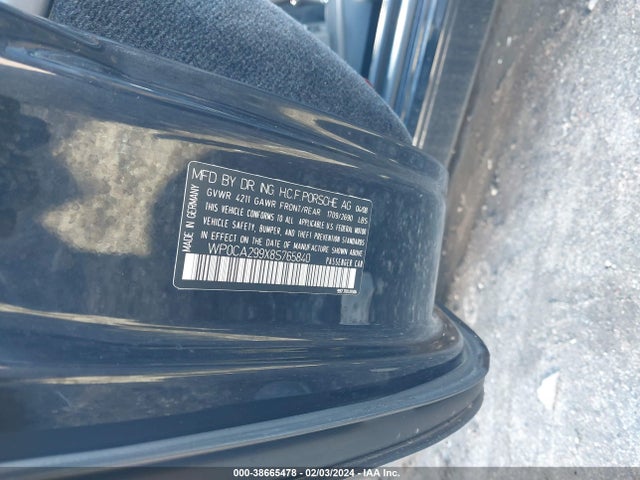 2008 PORSCHE 911 WP0CA299X8S765840 Photo 8