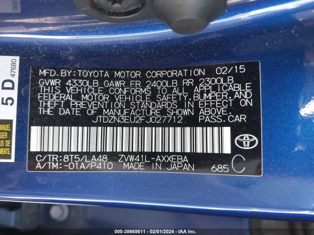 Toyota Prius V Four 2015 JTDZN3EU2FJ027712 Image 9