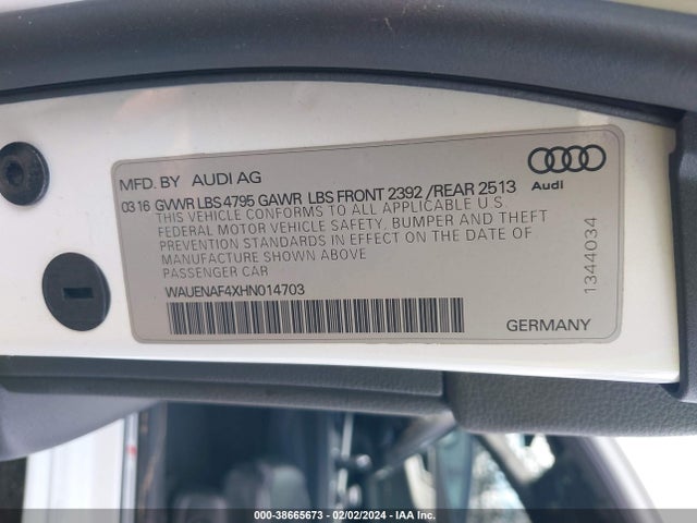 Audi A4 2.0t Premium 2017 WAUENAF4XHN014703 Image 9