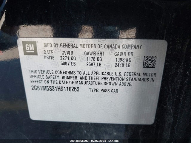 Cadillac XTS LUXURY 2017 2G61M5S31H9110265 Image 9