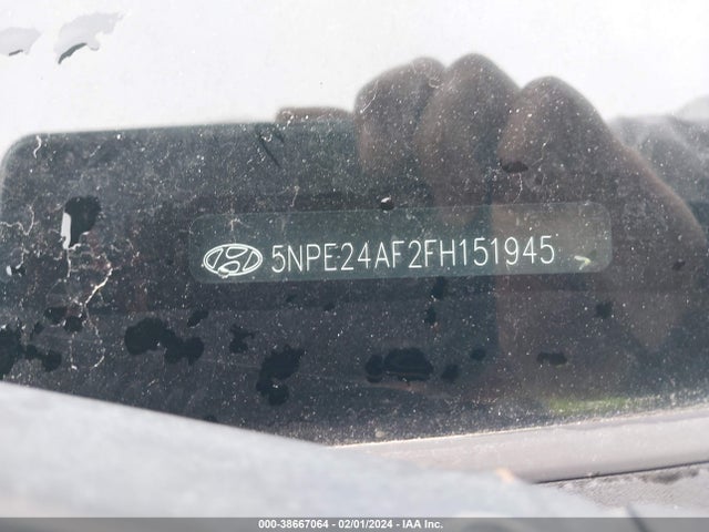 2015 HYUNDAI SONATA SE VIN: 5NPE24AF2FH151945
