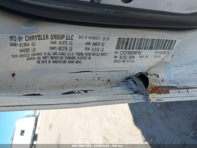 Dodge DART SXT 2014 1C3CDFBBXED907183 Image 9