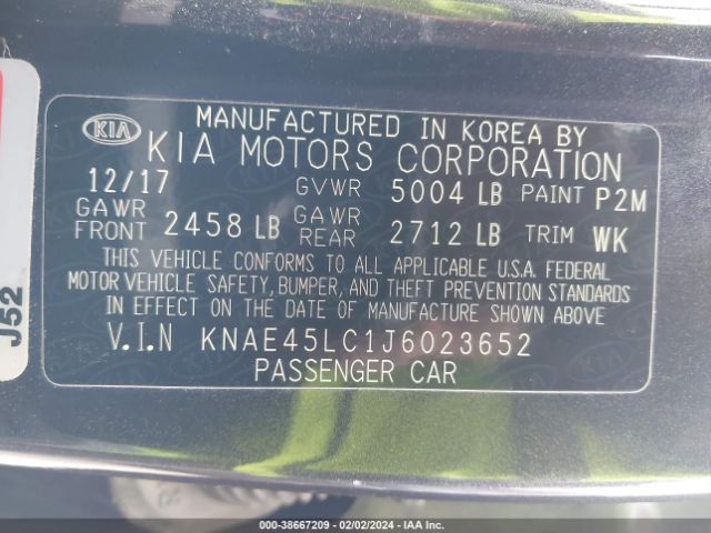 KNAE45LC1J6023652 KIA Stinger Gt1