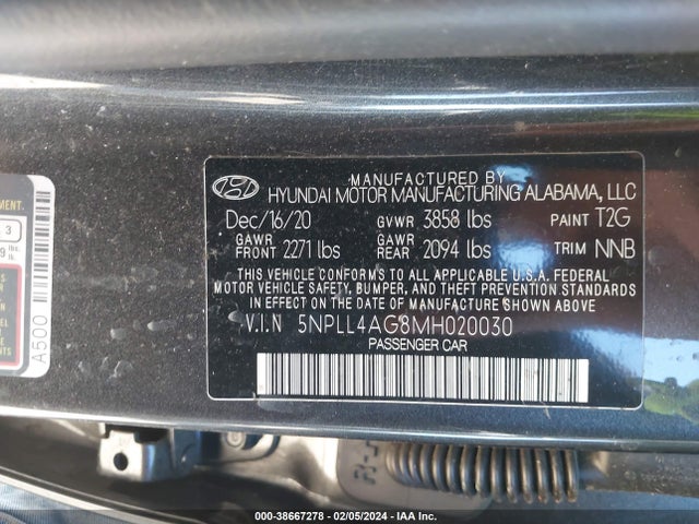 Hyundai ELANTRA SE 2021 5NPLL4AG8MH020030 Image 9